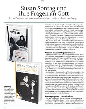 Susan Sontag und ihre Fragen an Gott Journalisten-Werkstatt im Medium Magazin, 2018